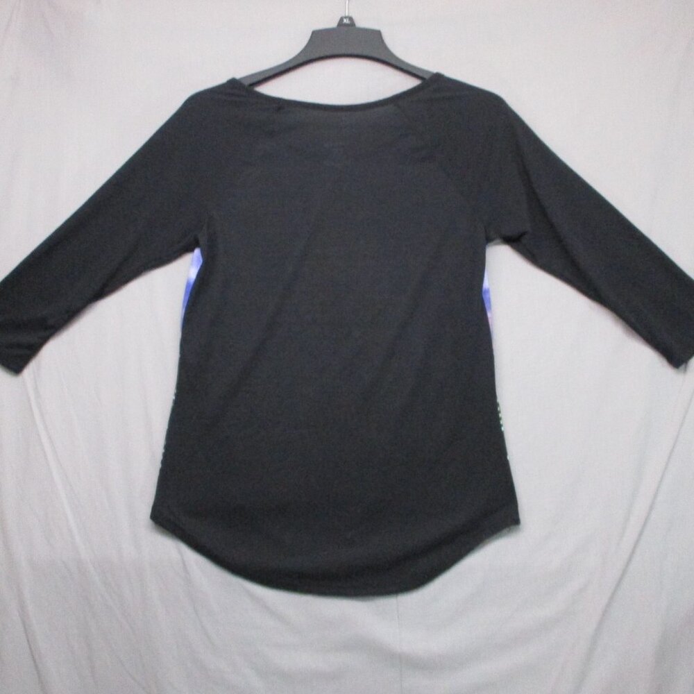 Marilyn Monroe Raglan Quarter Sleeve Top Black & Purple Women Size | L - Picture 7 of 9